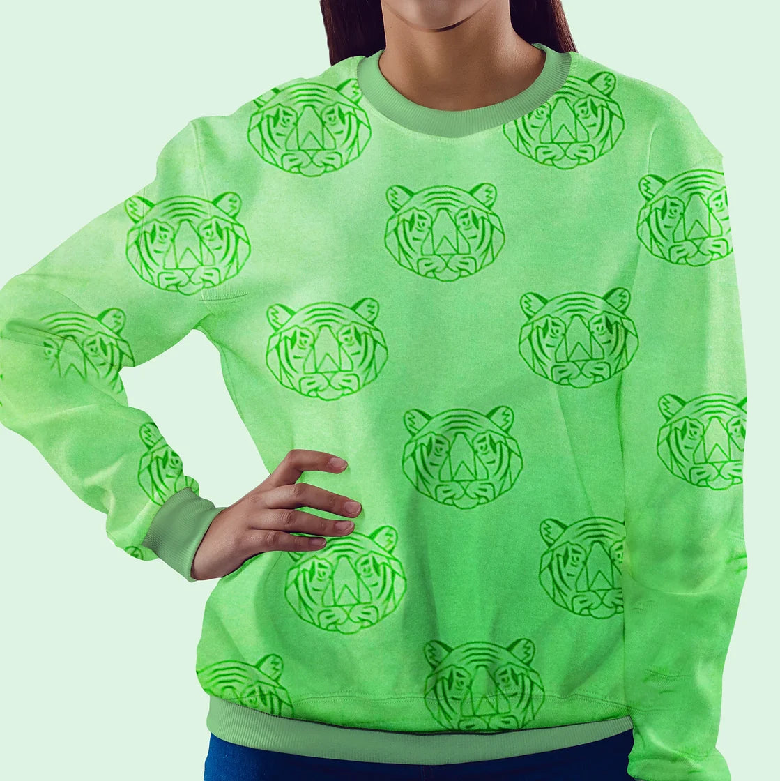 Panther Pattern Sweatshirt - 510