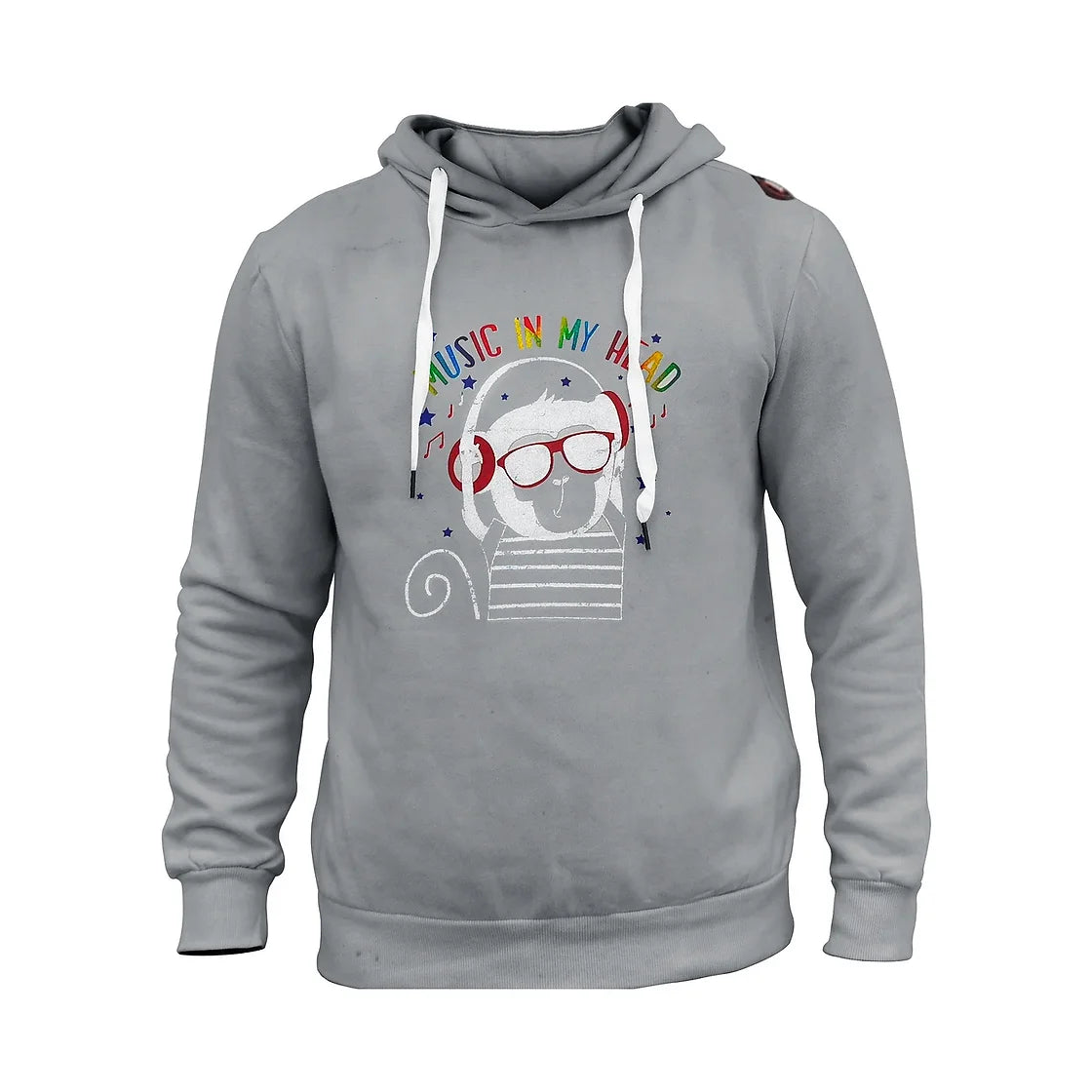 Elegant White Hoodie with Lettering - 518