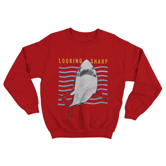 Looking Sharp-Shark Sweatshirt - 507