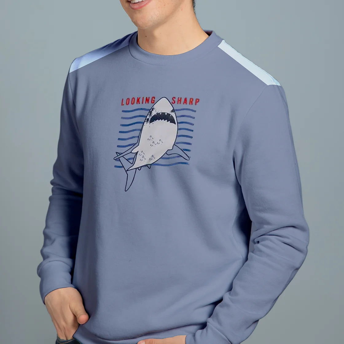 Looking Sharp-Shark Sweatshirt - 507