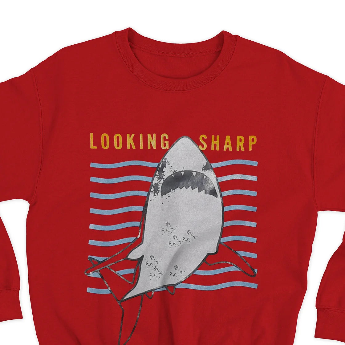 Looking Sharp-Shark Sweatshirt - 507