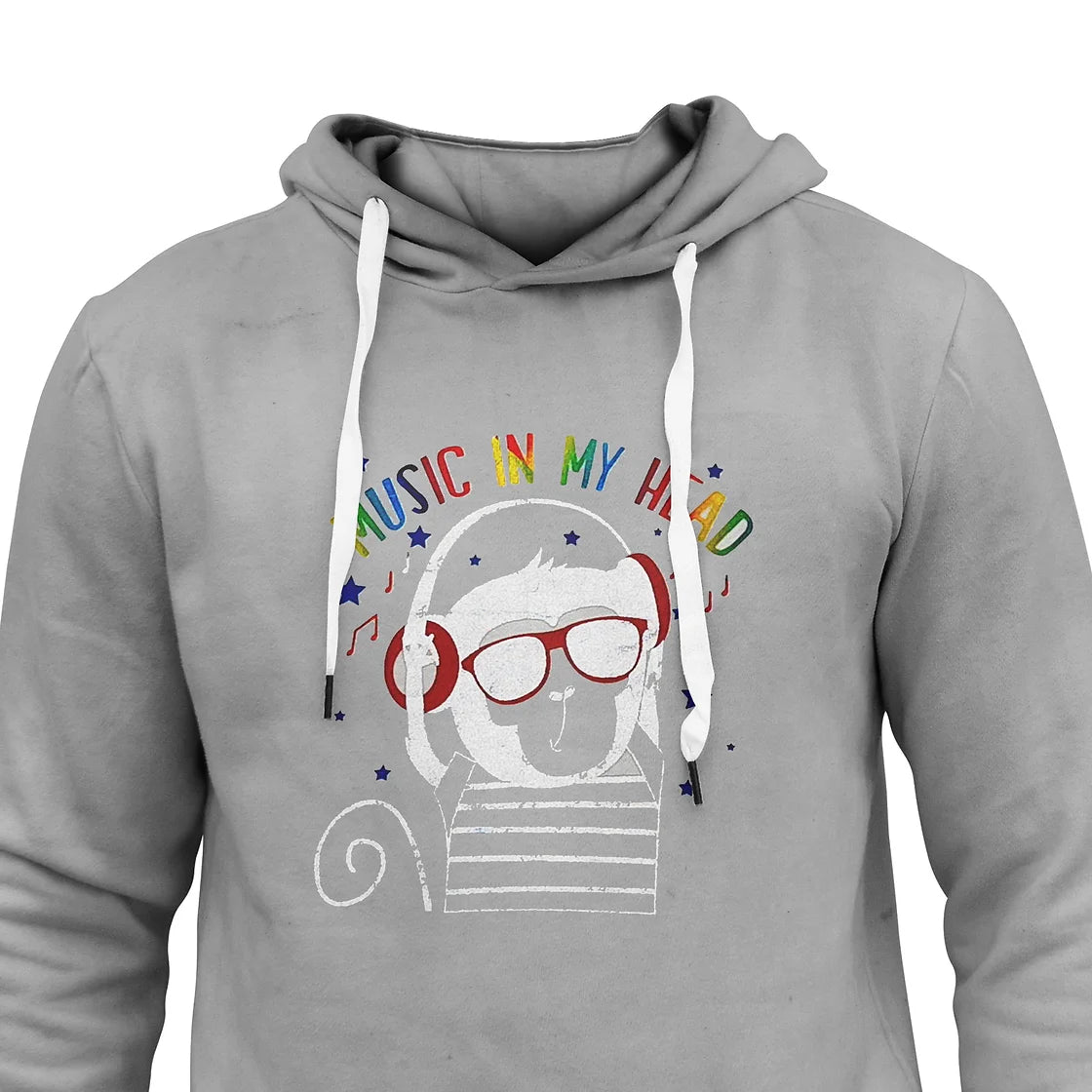 Elegant White Hoodie with Lettering - 518